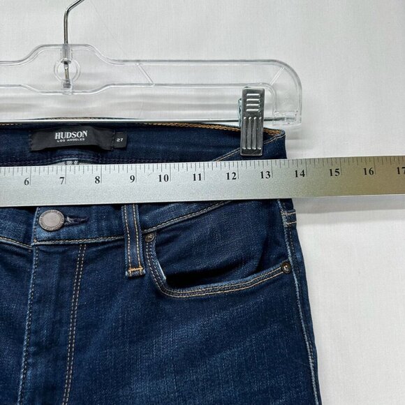 Hudson Jeans Womens Size 27 Mid Rise Skinny Medium Washed Stretch Denim Blue - Picture 9 of 11